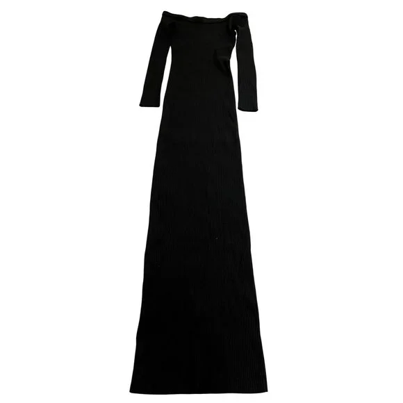 good american long sleeve dress Good American Shaped Denim Dress | Blue | Size XL